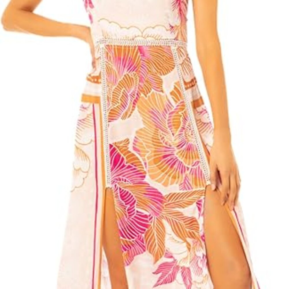 Maaji Mexican Floral Remi Midi Dress in Large - Pink - Picture 5 of 9